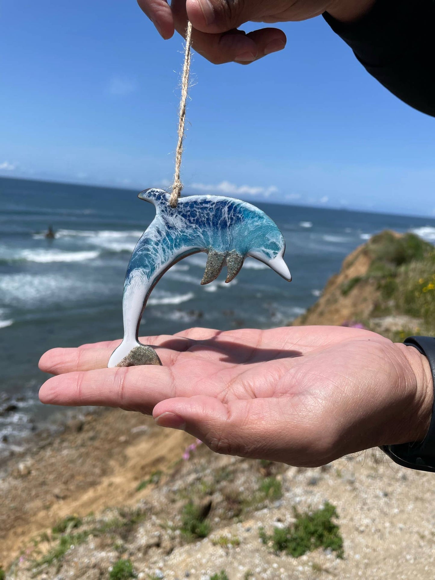 Swimming Dolphin Ocean Animal Ornament