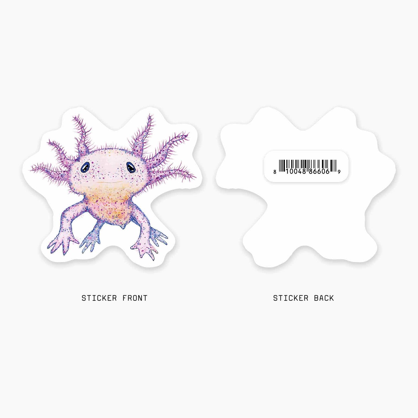 Axolotl - 3" Art Sticker: No Barcode