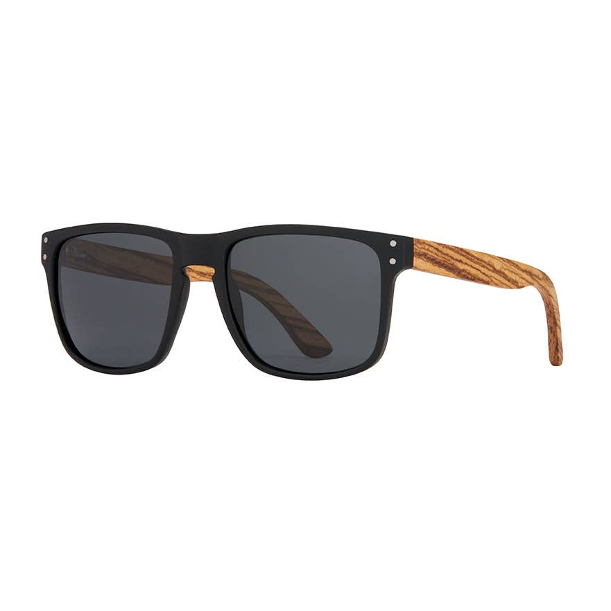 Axel - Matte Onyx / Zebra Wood / Smoke Polarized