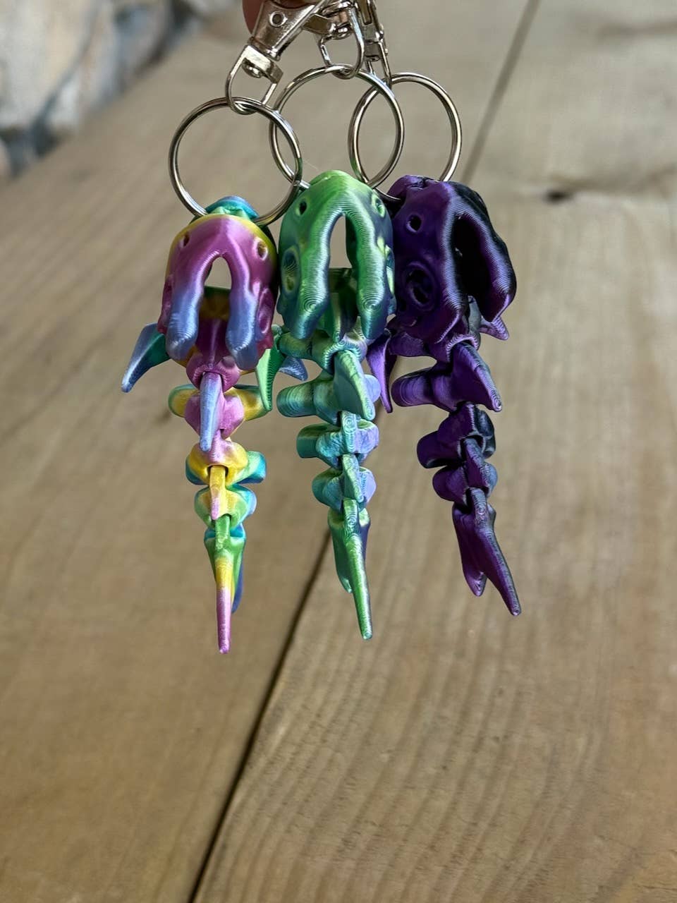 Flexi Skeleton Shark Keychain - 3D Printed