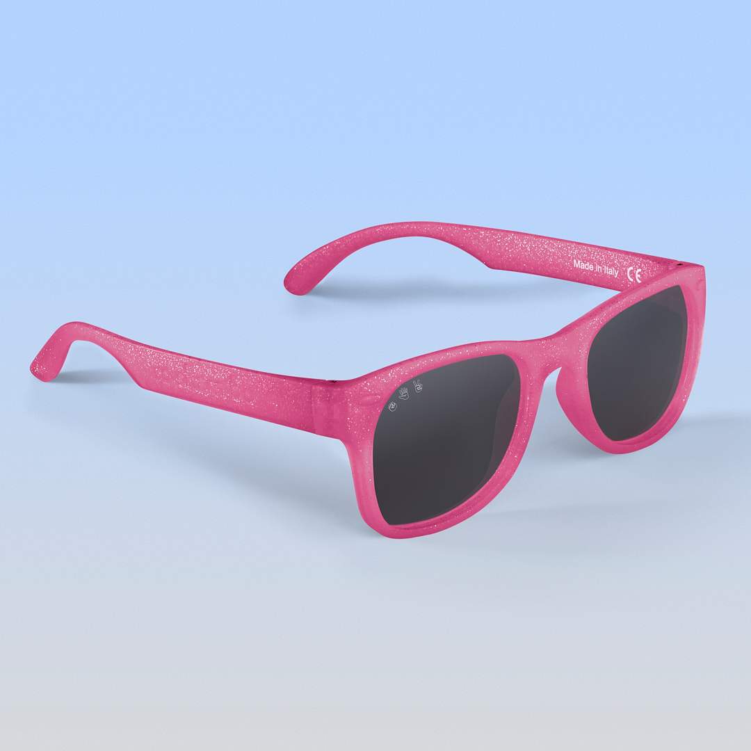 Pink Glitter Sunglasses: Grey Polarized Lens / Toddler (Ages 2-4)