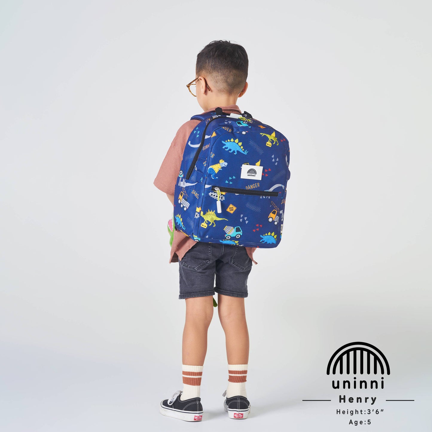 Ethan Backpack-Blue Dinosaur: Blue Dinosaur