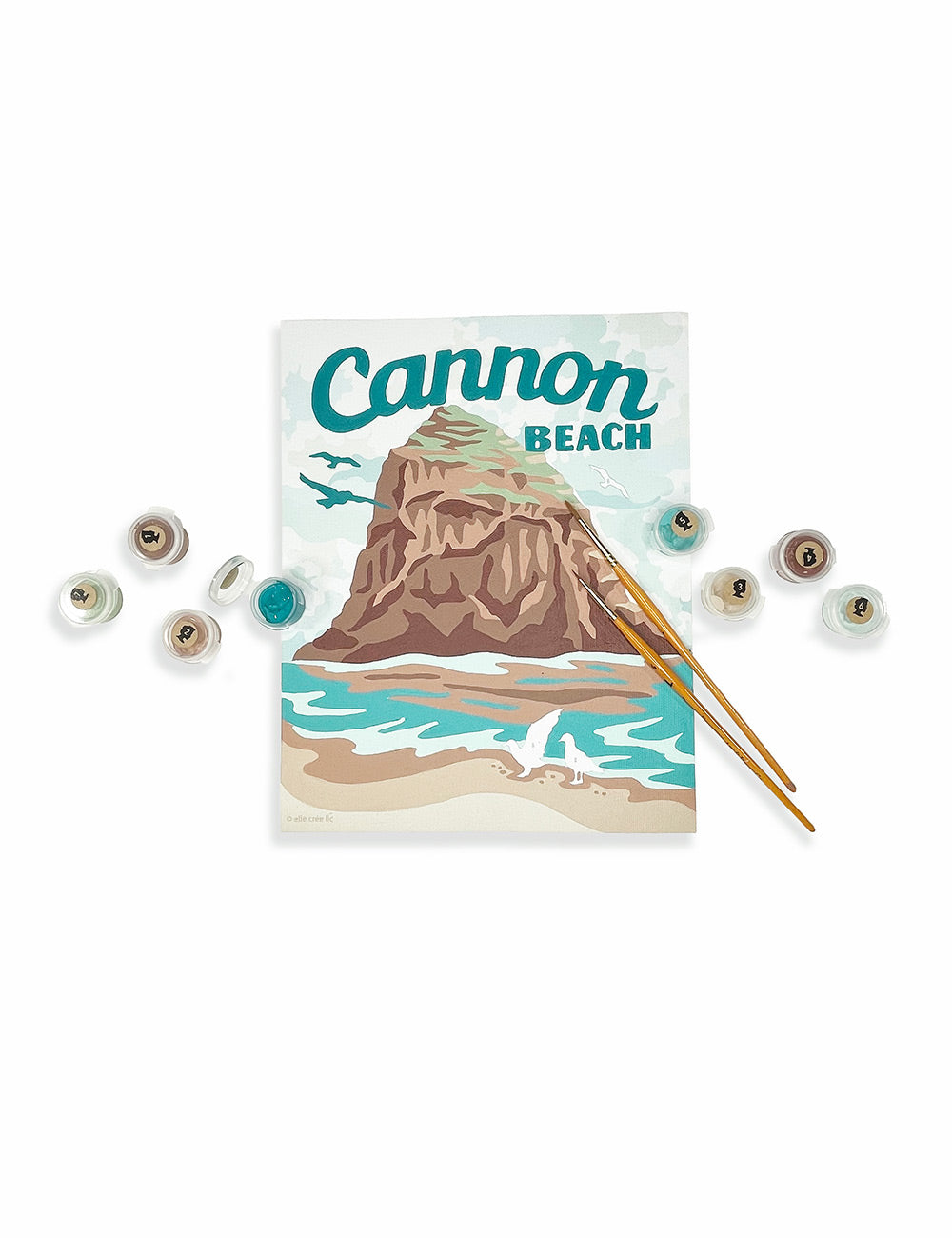 Haystack Rock at Cannon Beach | 8x10 paint-by-number kit