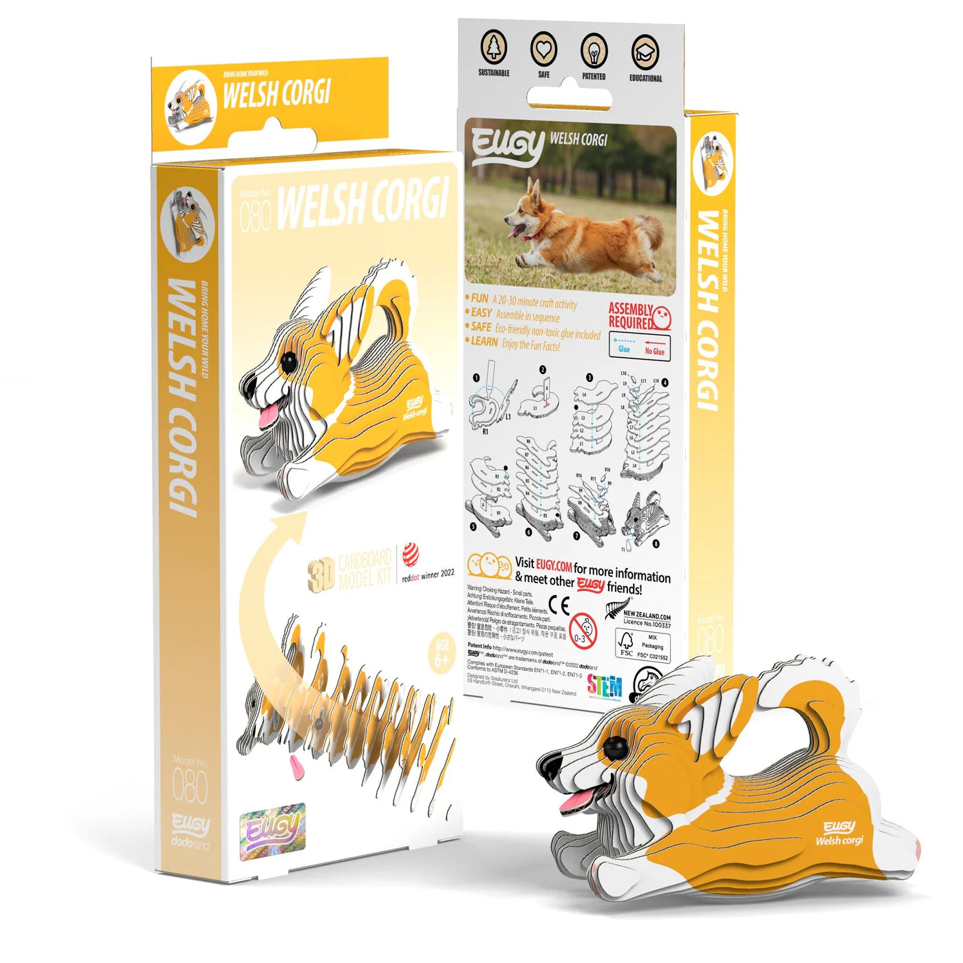 Eugy Welsh Corgi 3D Puzzle