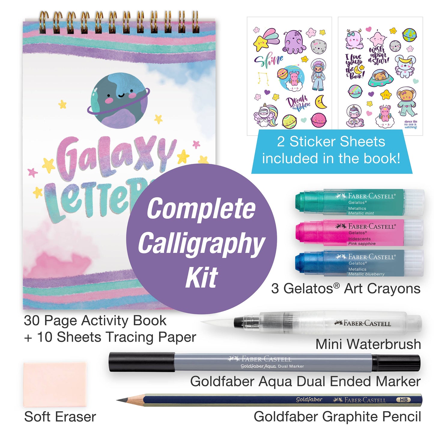 Learn Brush Galaxy Hand Lettering Kit for Beginners