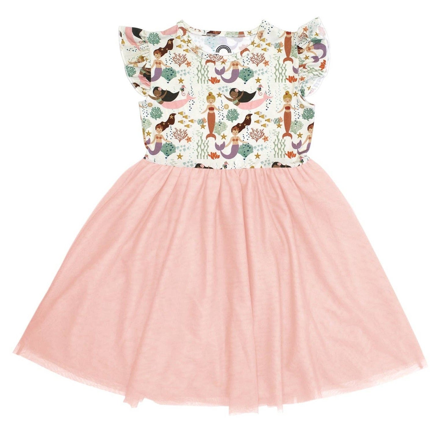 Making Waves Mermaids Girl Tulle Dress Bamboo Kids Clothing: 12-18M