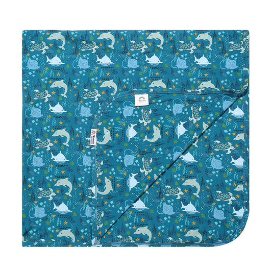 Ocean Friends Bamboo Baby Blanket Baby Gift Swaddle Blanket