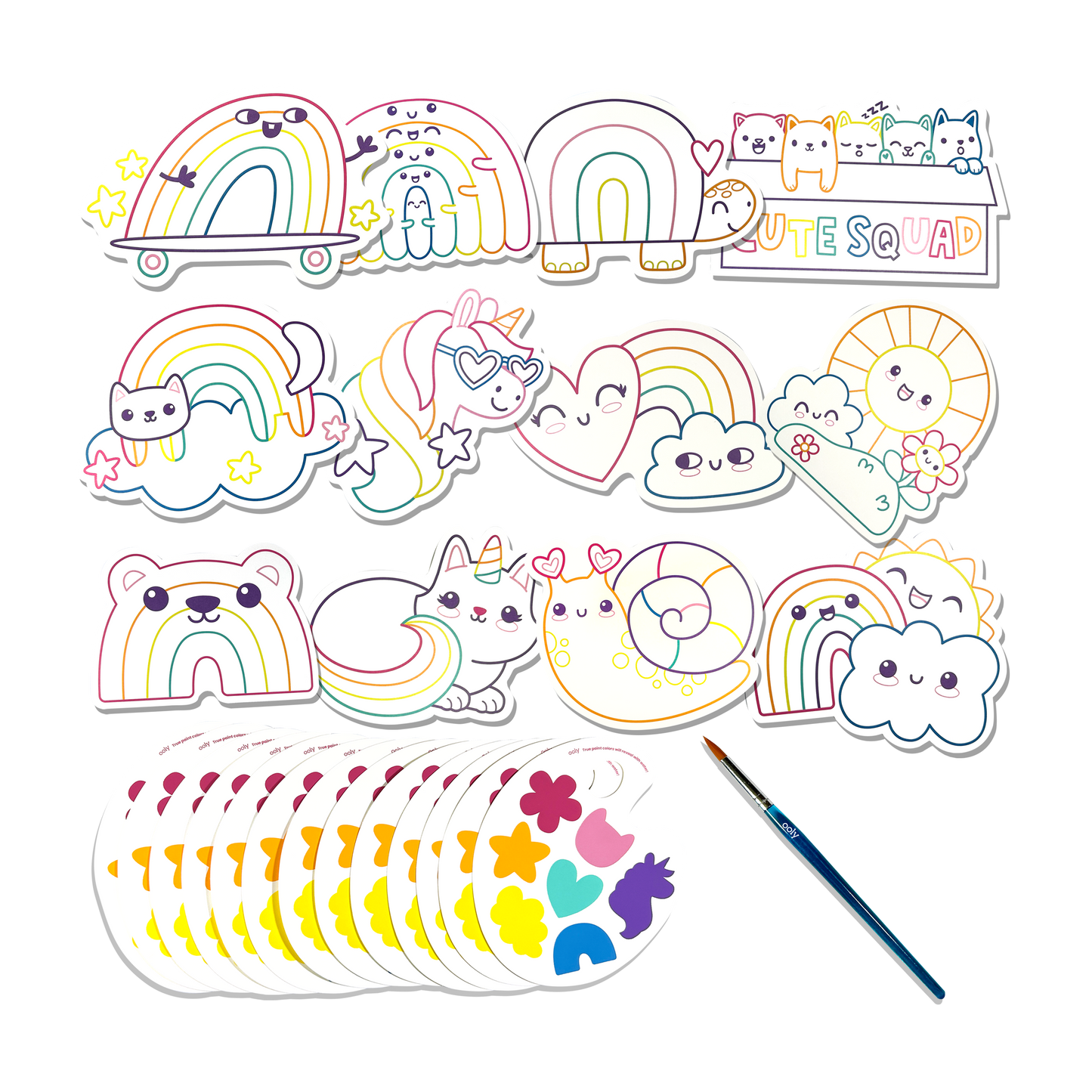 Playful Painters: Watercolor Painting Kit -Rainbow Cuties