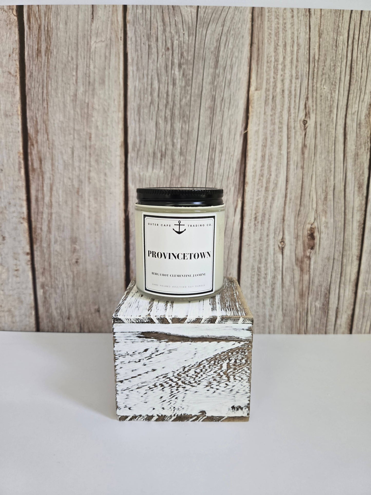 Provincetown Cape Cod Soy Wax Crackling Wooden Wick Candle bulk wholesale: 8oz