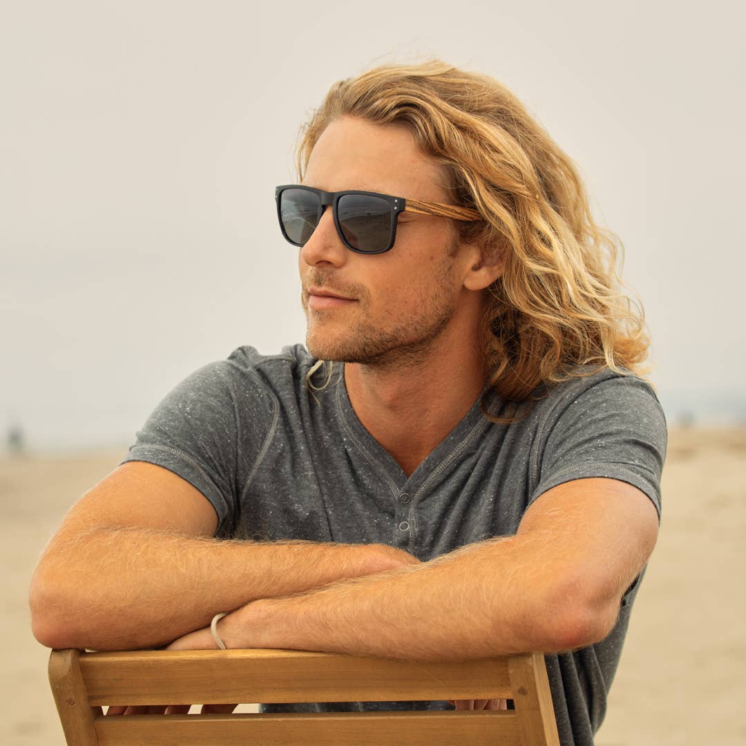 Axel - Matte Onyx / Zebra Wood / Smoke Polarized