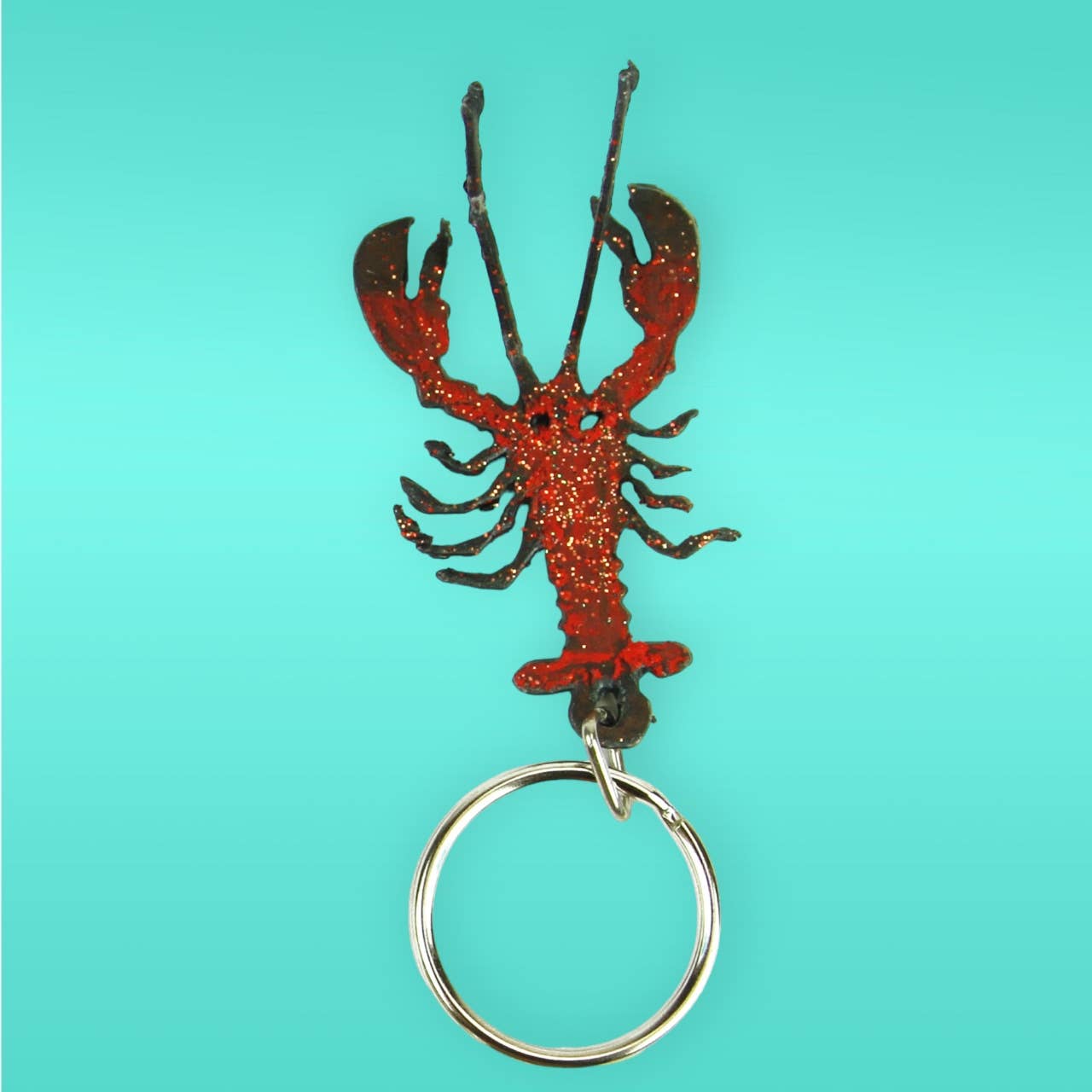 Lobster keychain key fob nautical souvenir beach Coastal USA