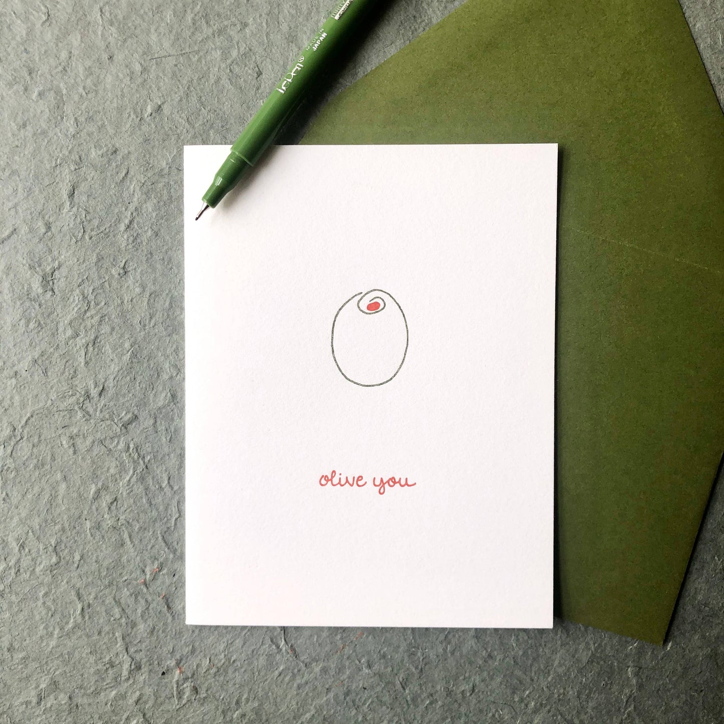 Olive You Greeting Card