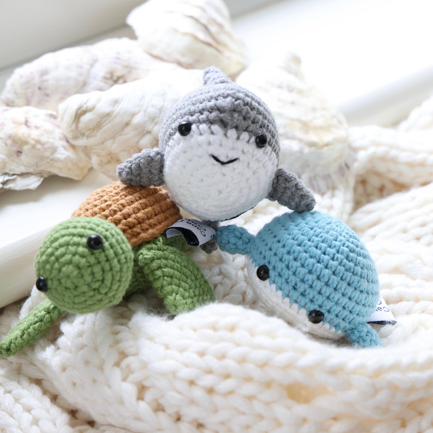 Cape Cod Critters USA handmade Crochet Sea Animals: Sharks