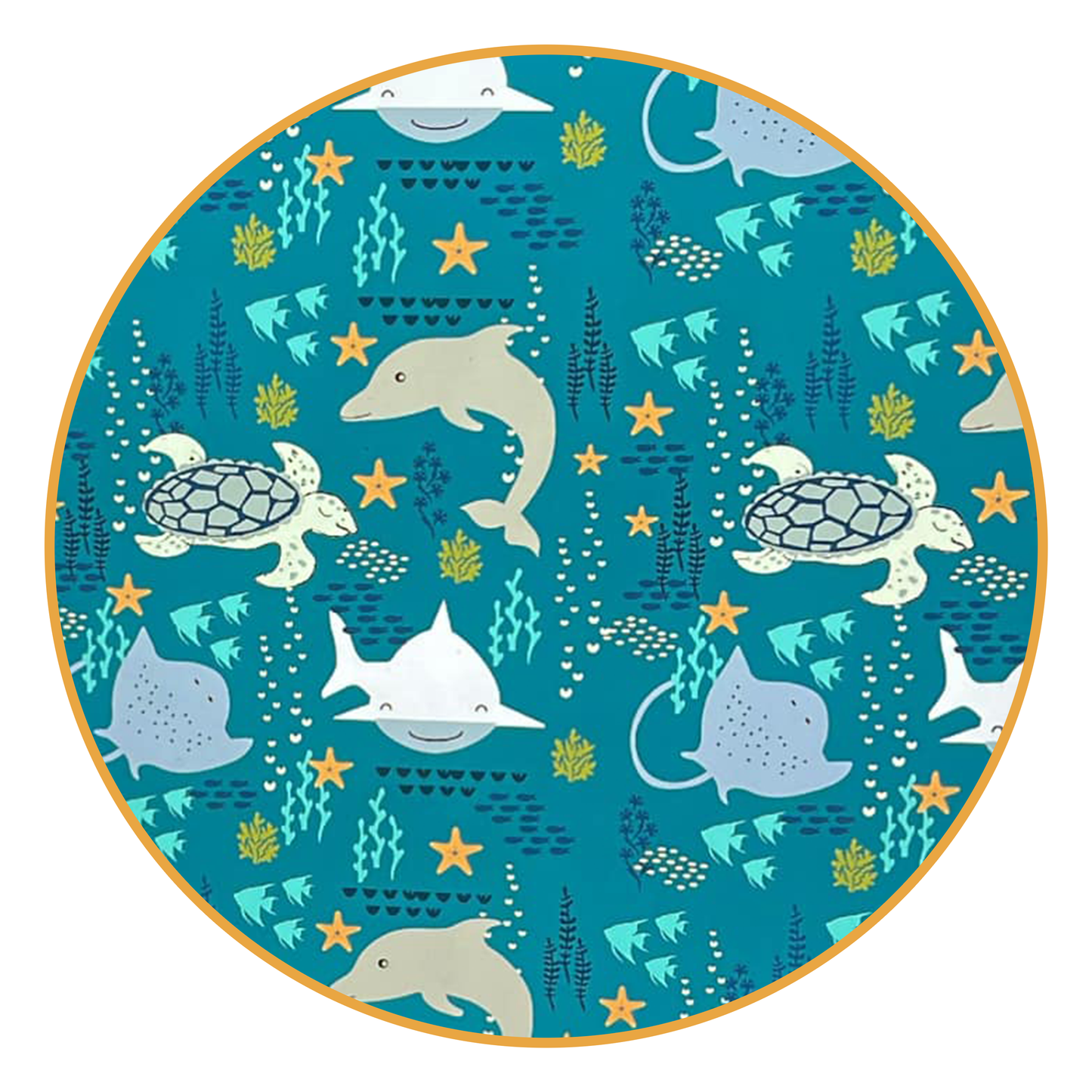 Ocean Friends Bamboo Baby Blanket Baby Gift Swaddle Blanket