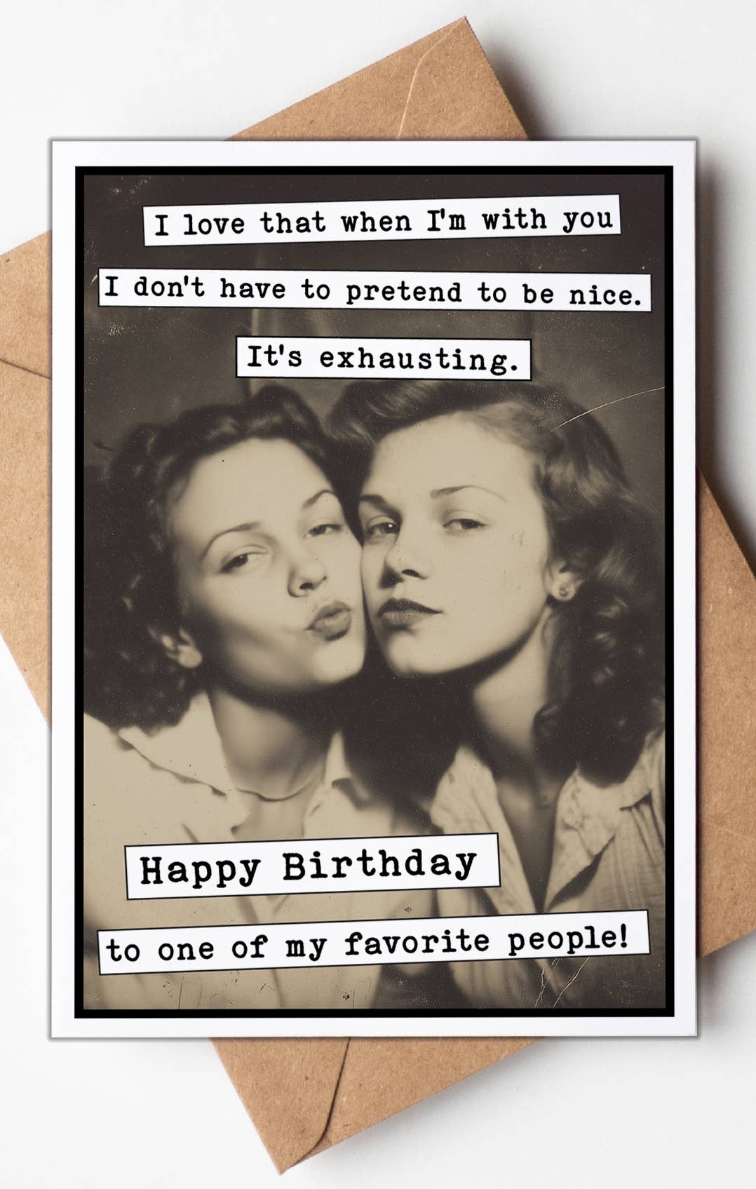Pretend I'm Nice Funny Birthday Card
