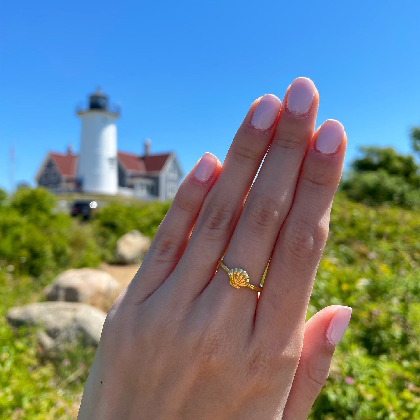 Seashell Adjustable Ring