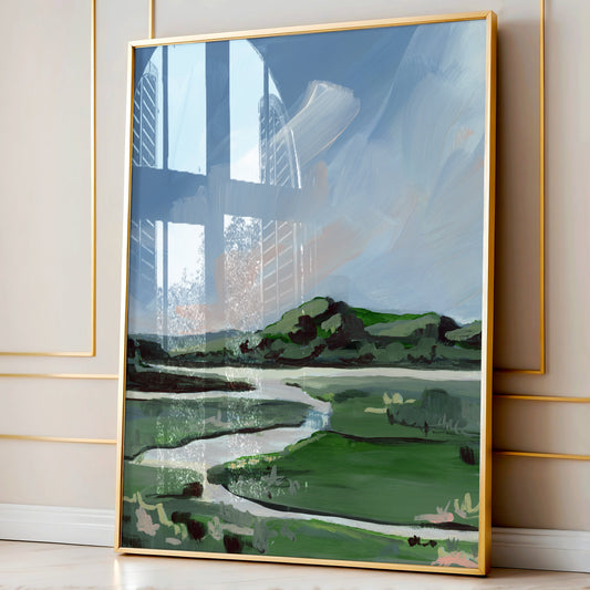 Marsh en Vert, Fine Art Print