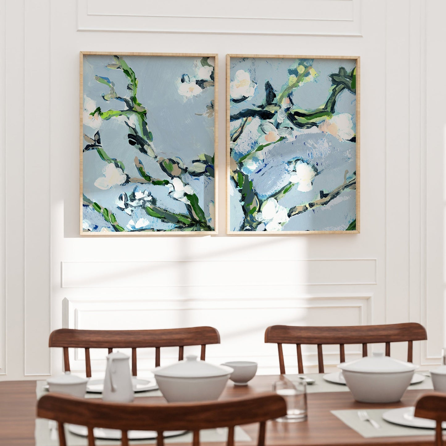 Nineveh, Abstract Floral, Set of 2 Prints