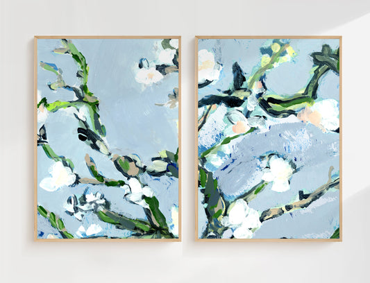 Nineveh, Abstract Floral, Set of 2 Prints