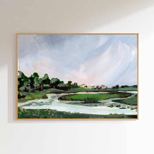 Coastal River Bend, Ogunquit, Maine, Fine Art Print