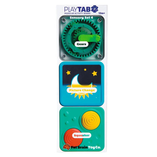 PlayTab Tiles 3-Pack: Gear Works & Squeaky Reveal Sensory Set