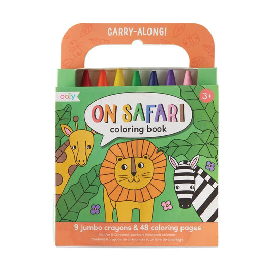 Carry Along Crayon & Coloring Book Kit-On: Safari