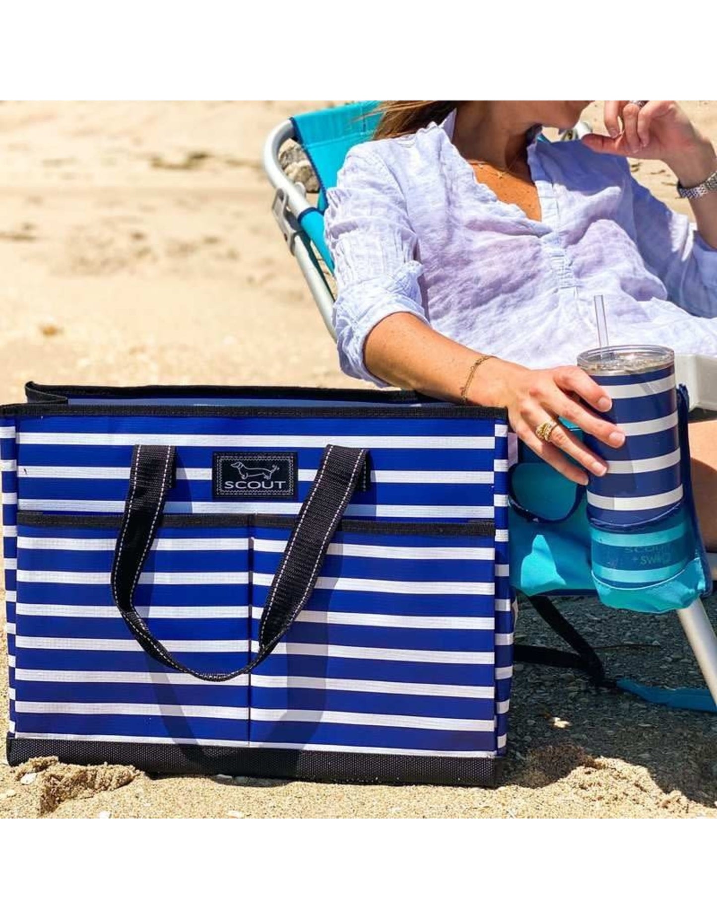 The BJ Bag Pocket Tote - Nantucket Navy