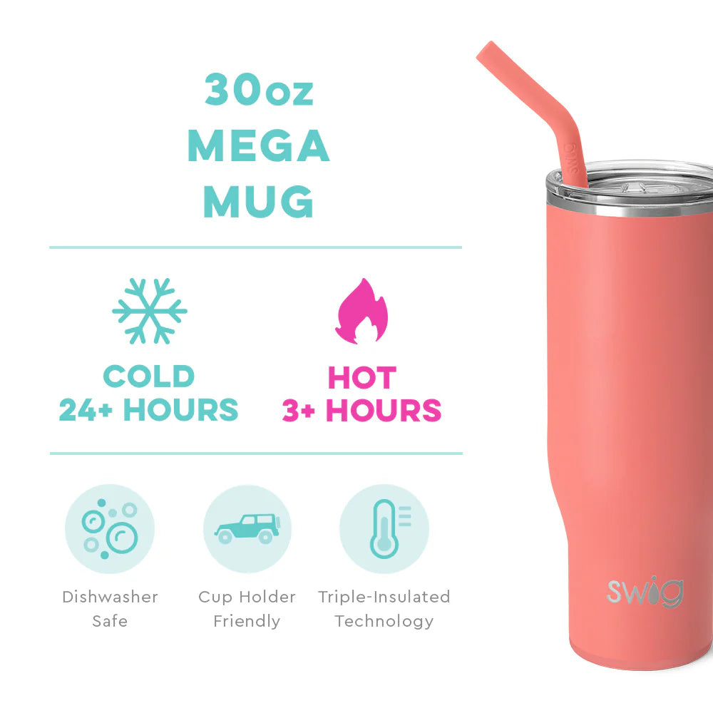 Matte Coral Mega Mug (30oz)