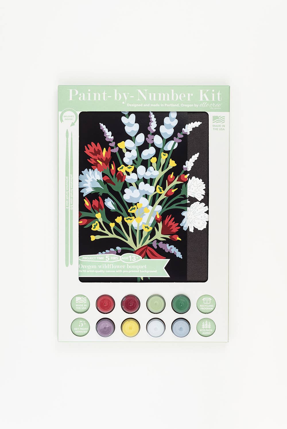 Oregon Wildflower Bouquet Paint-by-Number Kit