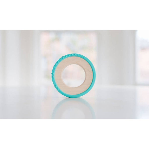 Silicone Wrapped Wooden Baby Teether