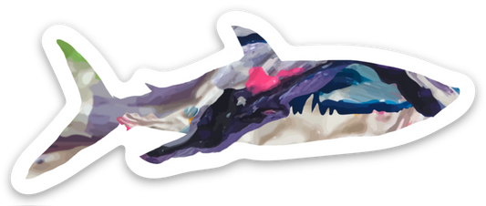Sticker Colorful Shark
