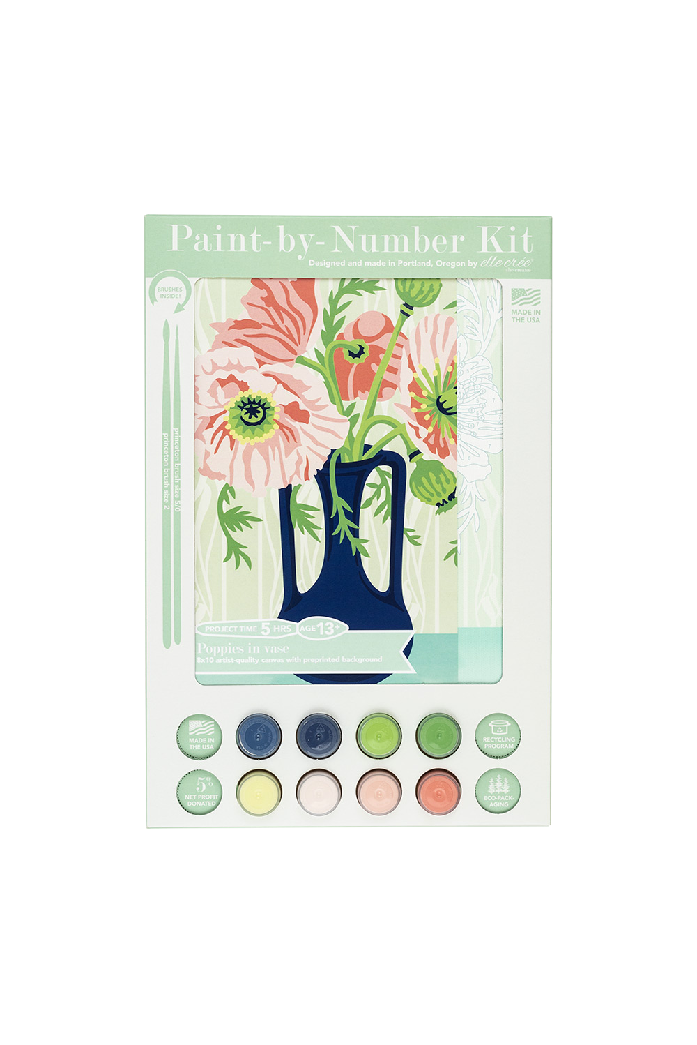 Poppies in Vase Paint-by-Number Kit