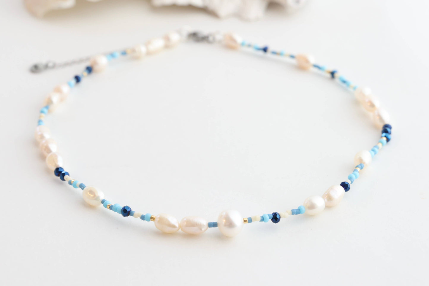 Beach Beads Barnstable Harbor Pearl Choker Necklace