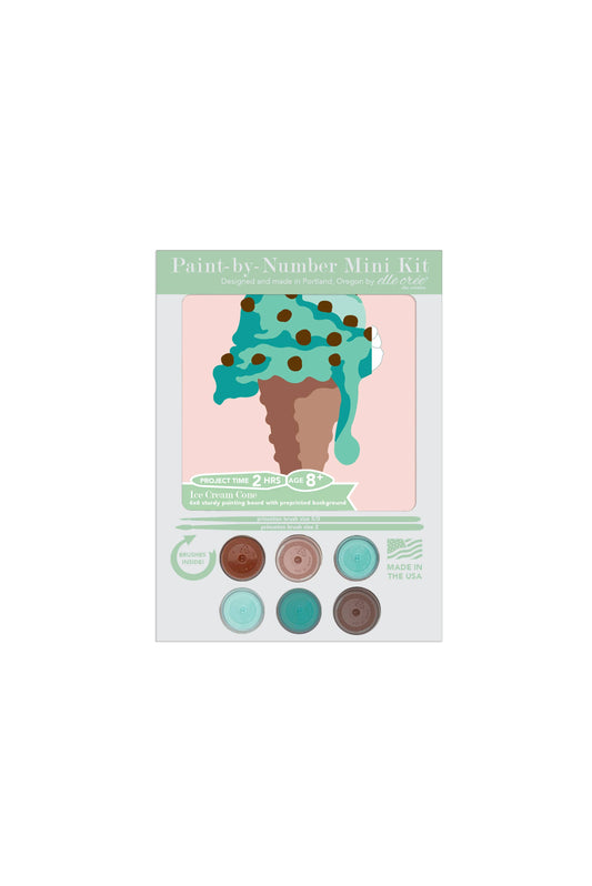 KIDS MINI Ice Cream Cone Paint-by-Number Kit