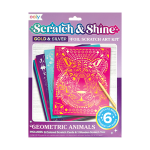 Scratch & Shine Scratch Cards - Geo Animals (7 PC Set)