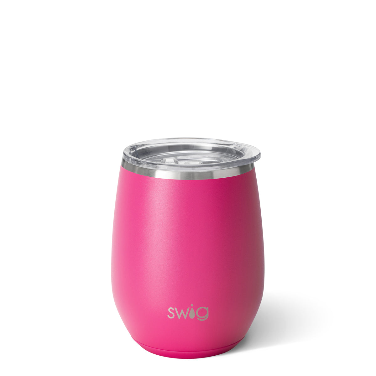 Matte Hot Pink Stemless Wine Cup (14oz)