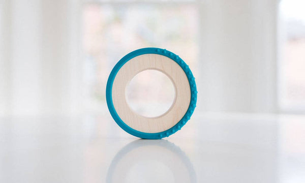 Silicone Wrapped Wooden Baby Teether