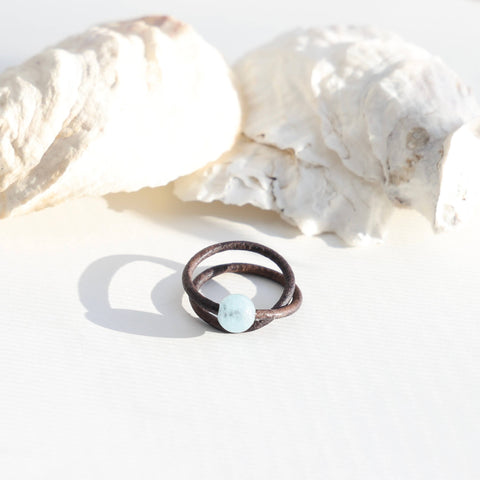 Single Stone Ring: Small / Aquamarine