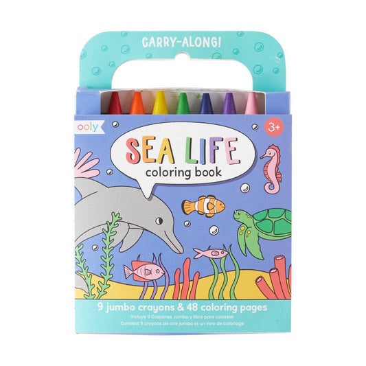 Carry Along Crayon & Coloring Book Kit-On: Sea Life