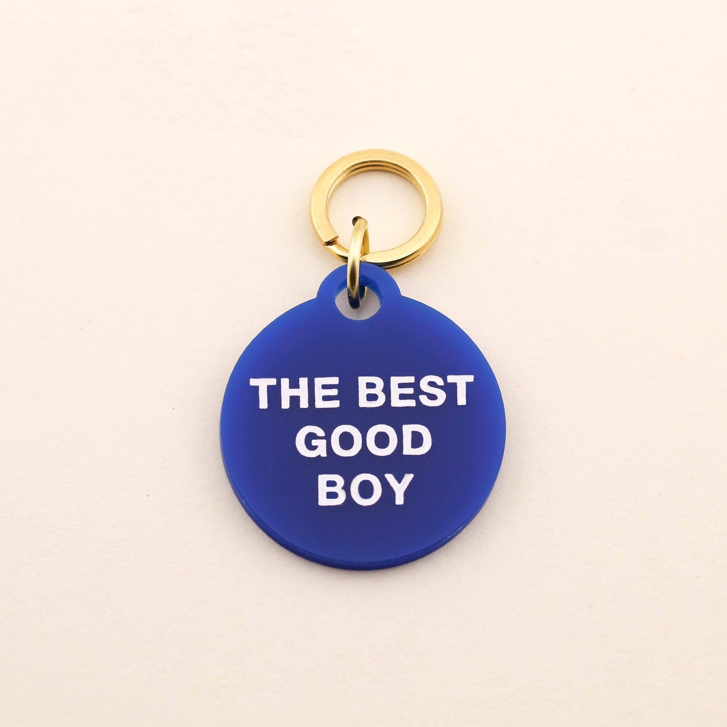 The Best Good Boy Pet Tag: Royal Acrylic